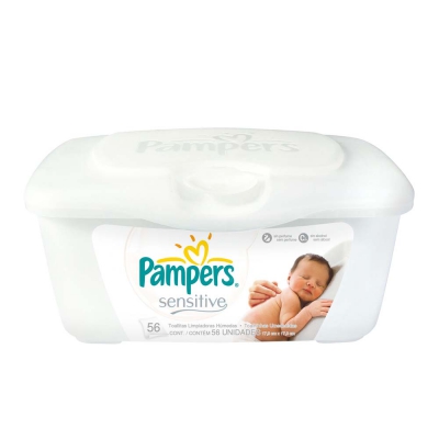 Lenço Umedecido Pampers Sensitive 56 Unidades